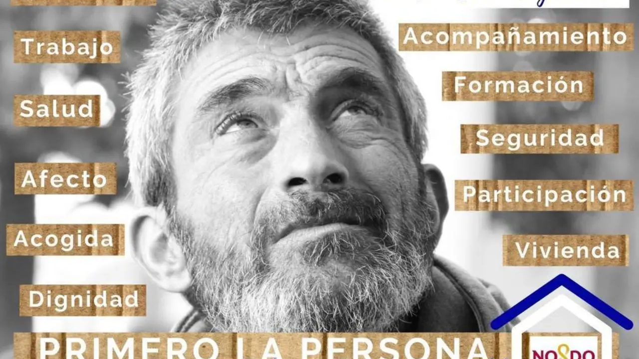Cartel con motivo de la Semana de las Personas Sin Hogar organizada por el Ayuntamiento de Sevilla a trav&eacute;s de la Delegaci&oacute;n de Bienestar Social. - AYTO SEVILLA