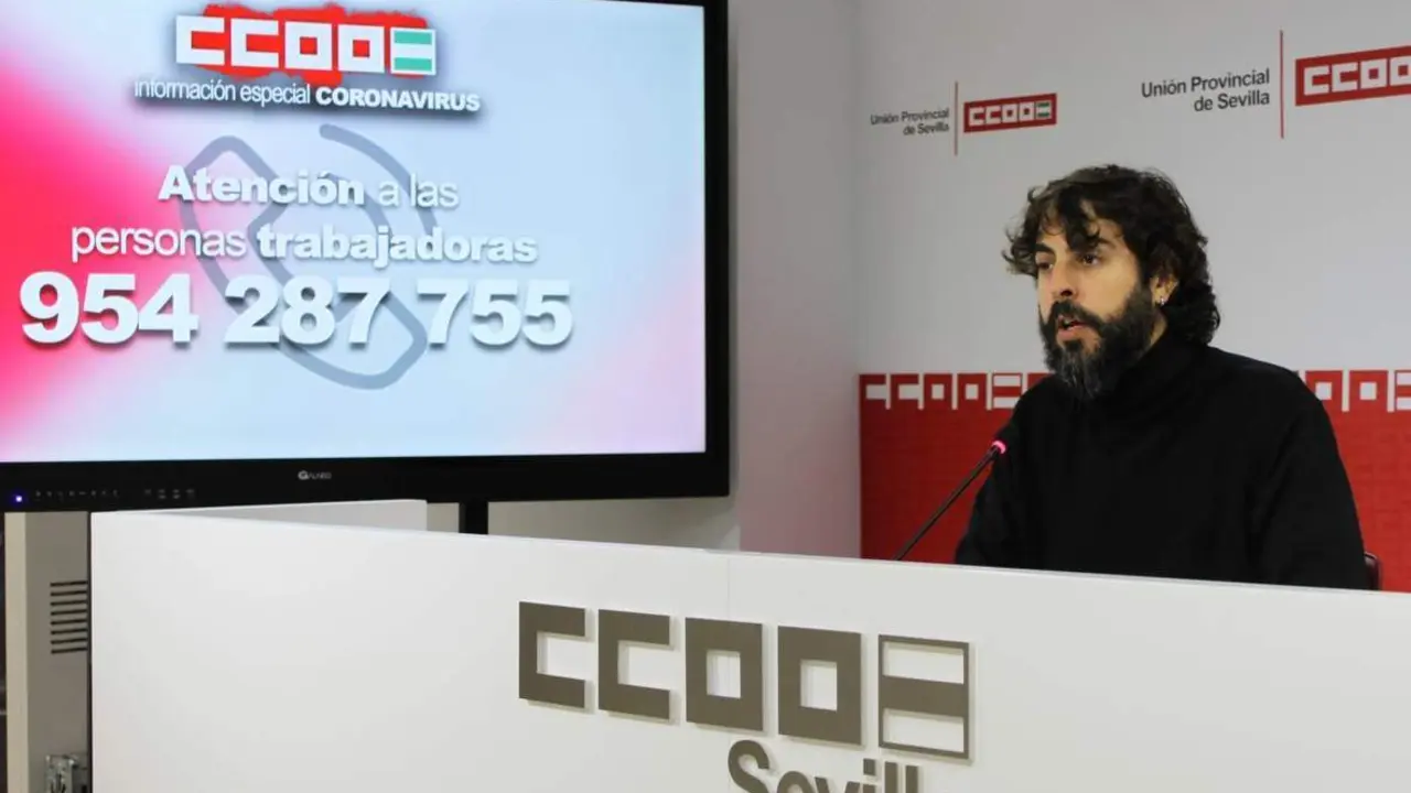 Carlos Aristu, secretario general de CCOO Sevilla, en una imagen de archivo. - COMISIONES OBRERAS