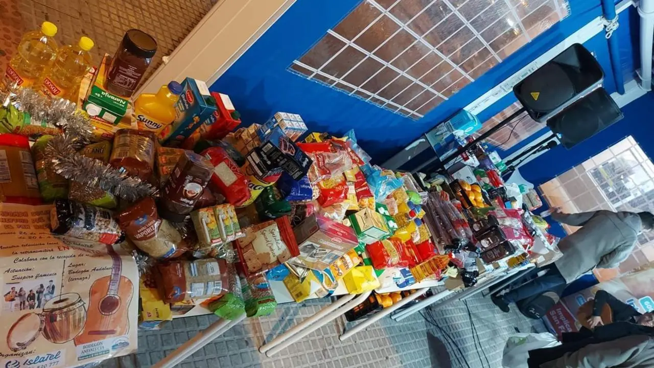 Parte de los alimentos recogidos. - 