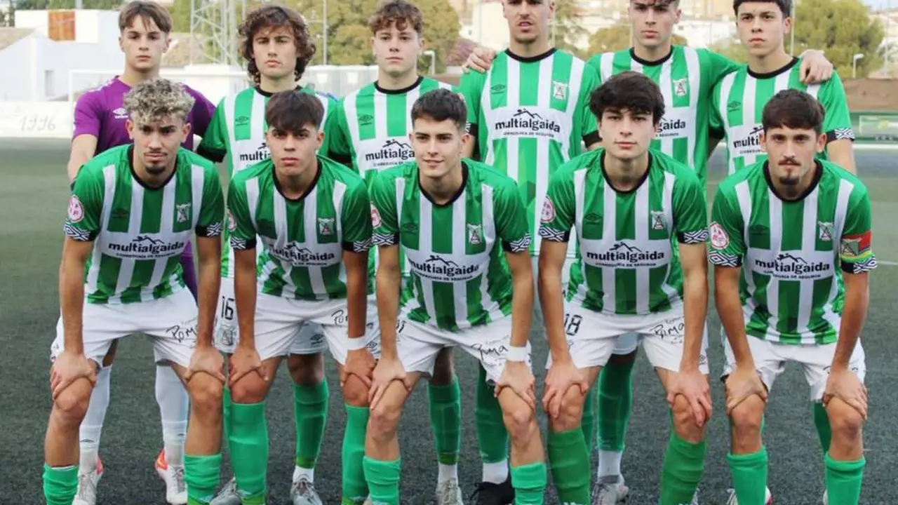 Once inicial del equipo juvenil A del Atl&eacute;tico Sanluque&ntilde;o en su visita al Tomares - ASCF