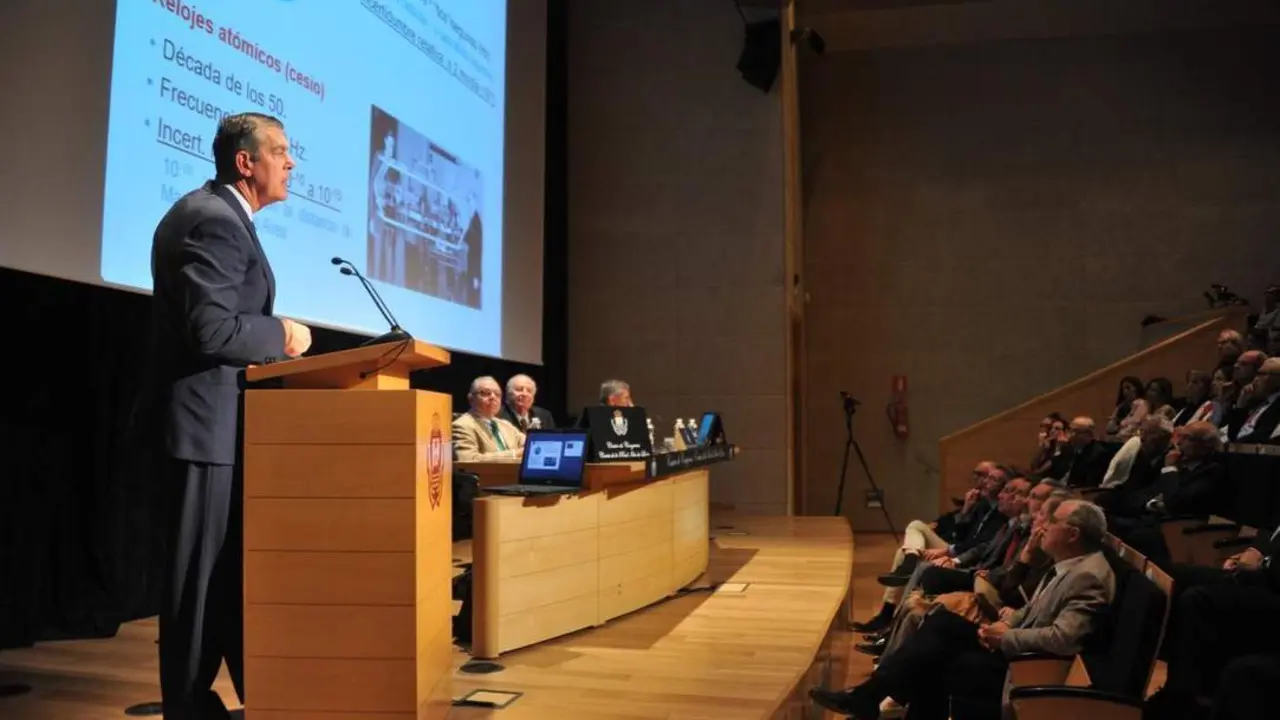 Francisco Javier Galindo en una conferencia en 2017. - A. Atienza