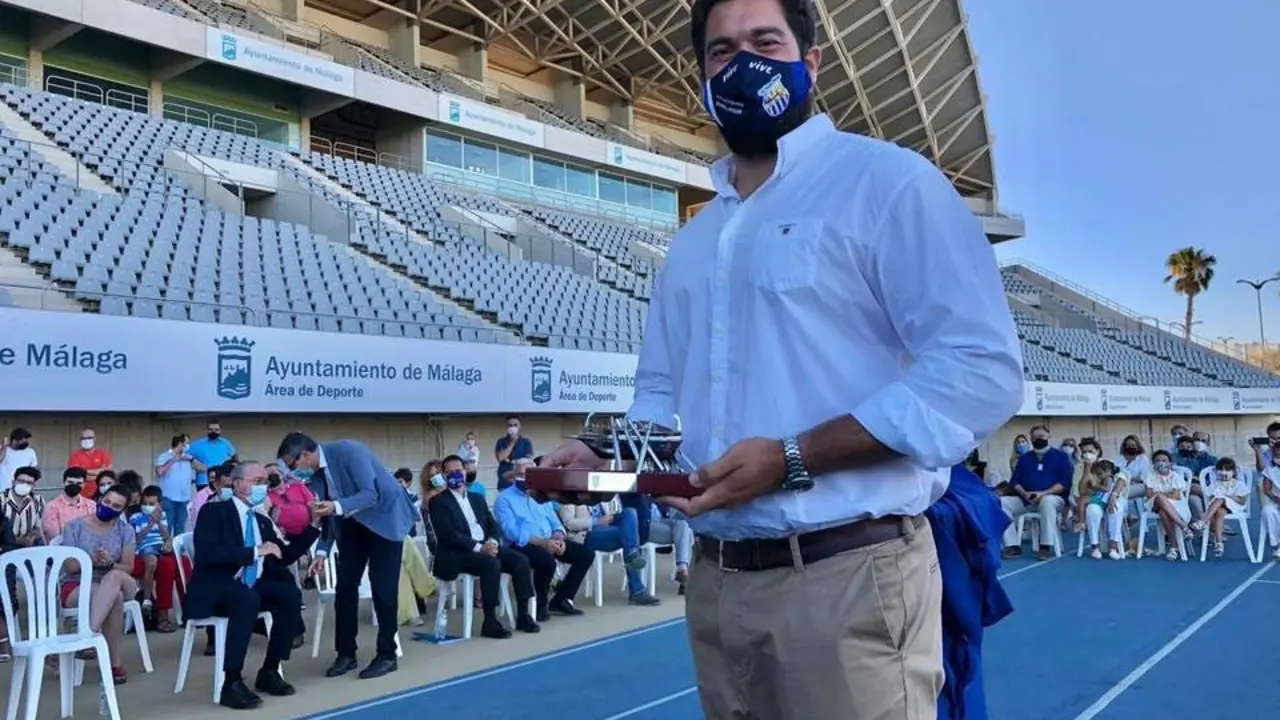 El atleta malague&ntilde;o Borja Vivas en un acto de reconocimiento de su trayectoria deportiva el pasado mes de junio de 2021. - Diputaci&oacute;n de M&aacute;laga