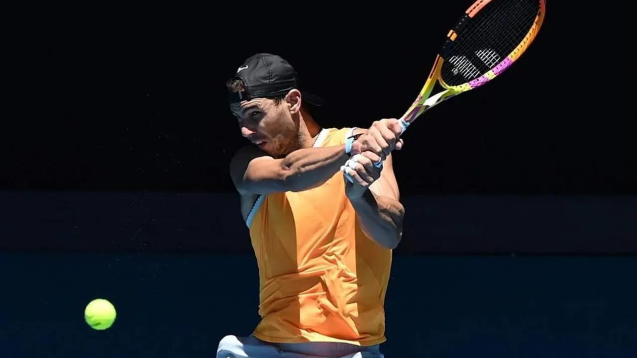 Nadal, entrenando. - EFE