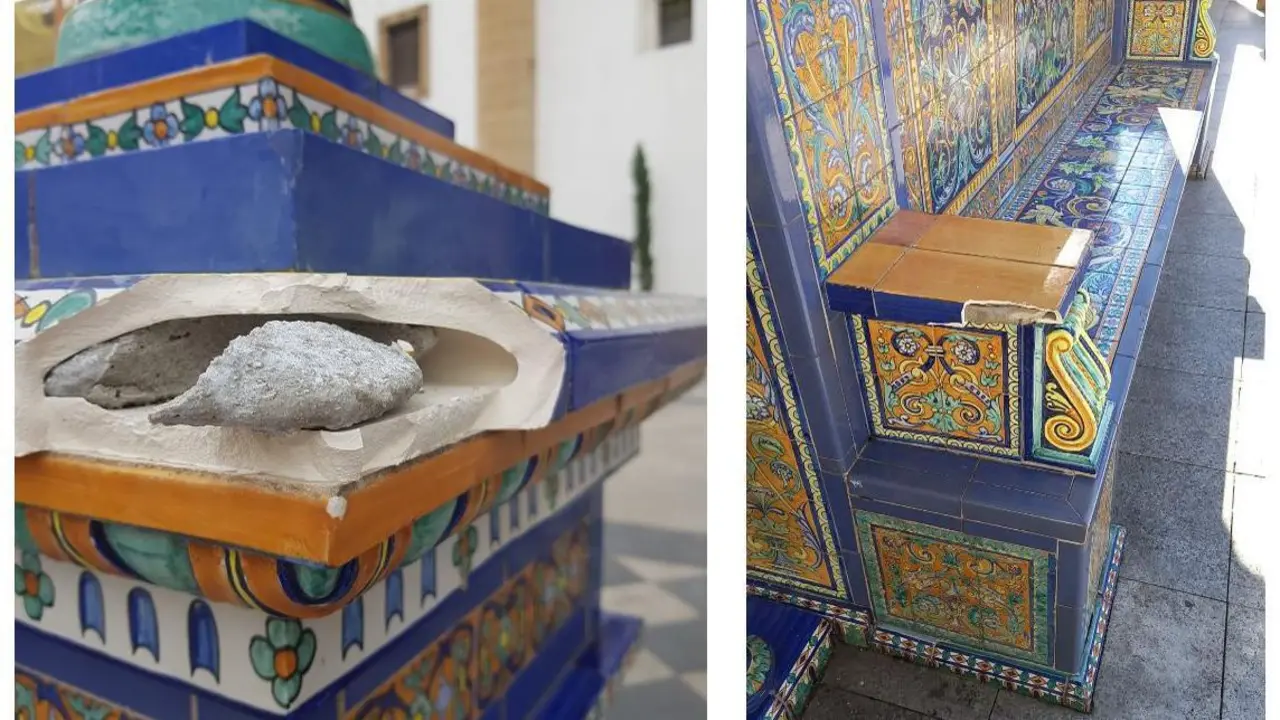 Da&ntilde;os en la Plaza Alta, en Algeciras. - A. I.