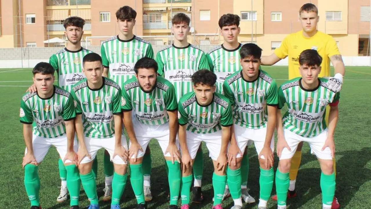 Once inicial que present&oacute; el equipo juvenil B del Atl&eacute;tico Sanluque&ntilde;o ante el Cartaya en Las Palmeras - Ra&uacute;l J. Bustillos