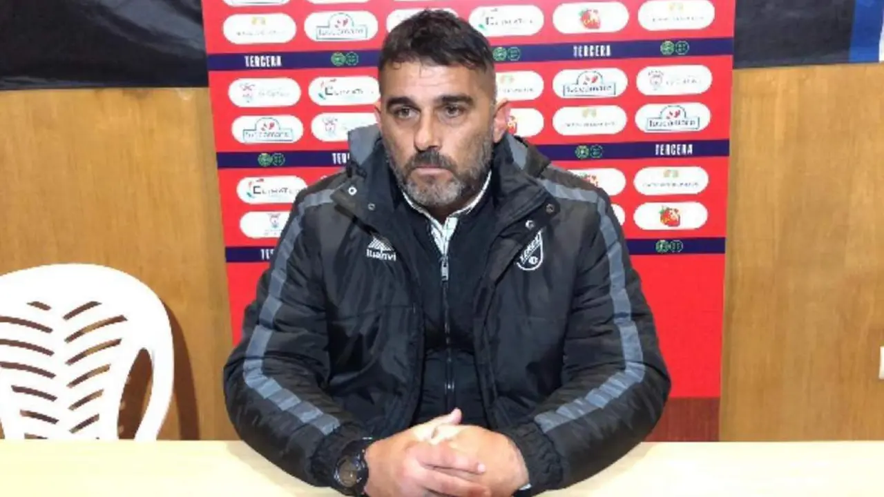 Emilio Fajardo, tras el partido de este mi&eacute;rcoles frente al Cartaya. - Xerez CD