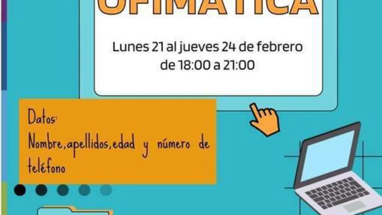 Cartel para el curso de ofim&aacute;tica.  - Viva. 