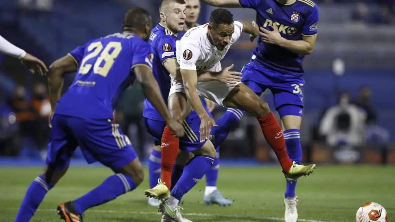 Imagen del Dinamo de Zagreb - Sevilla. - efe