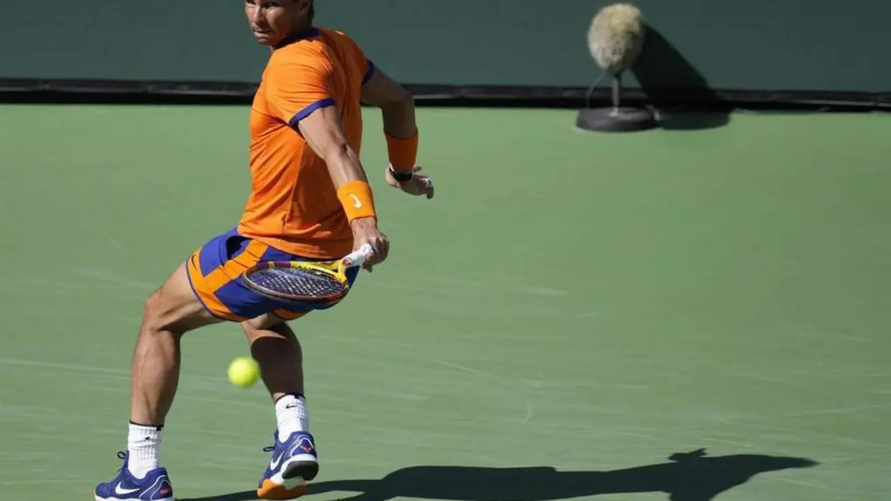 Rafael Nadal durante la final ante Fritz. - EFE