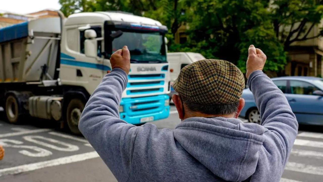 Huelga de transportistas. - EP