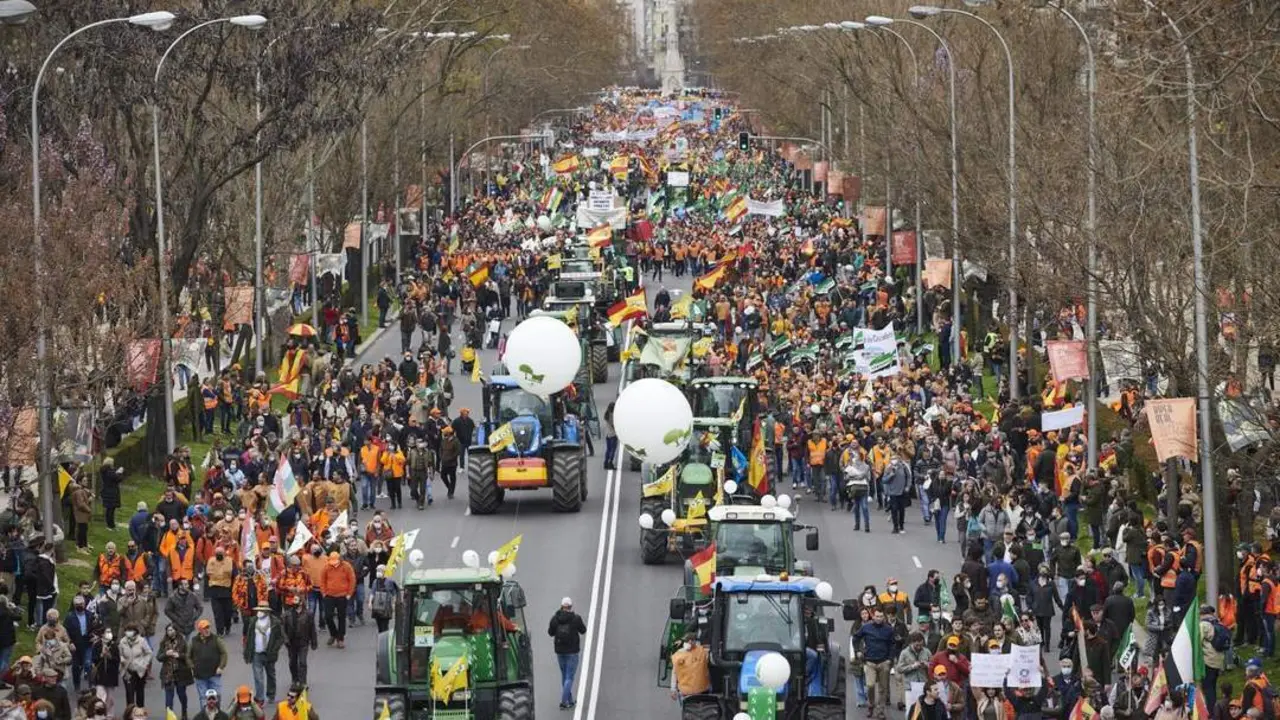 La manifestaci&oacute;n del campo el pasado domingo. - Efe