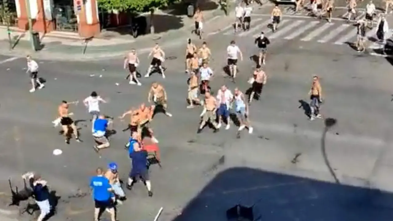 Captura de la batalla campal. - Viva