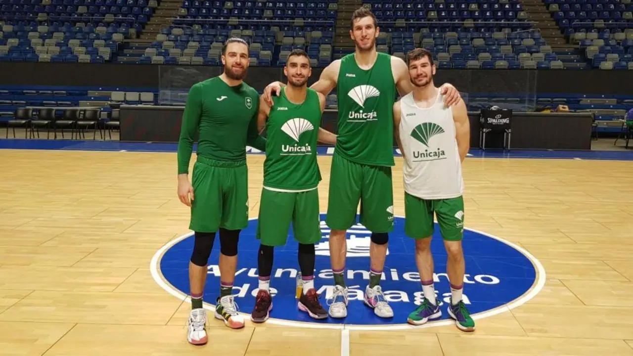 Francis Alonso, Jaime Fern&aacute;ndez, Rub&eacute;n Guerrero y Dar&iacute;o Brizuela. - UNICAJA CB PHOTOPRESS