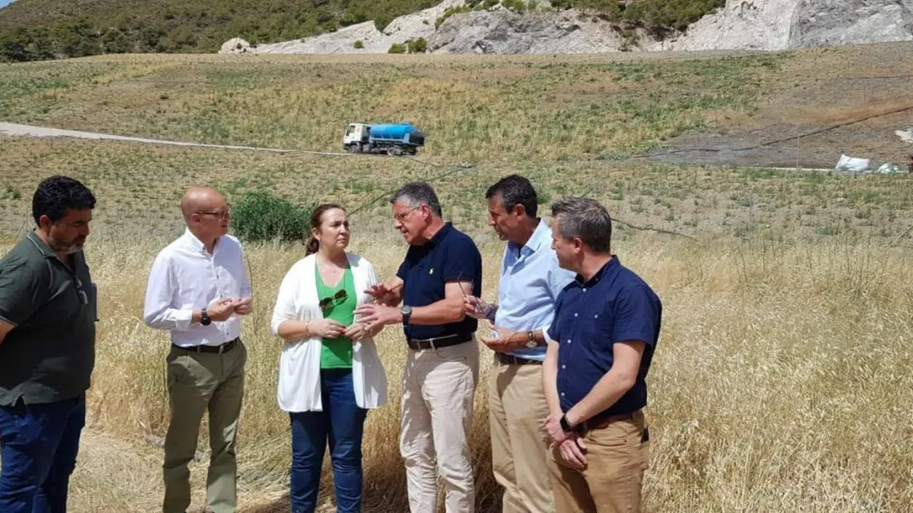 Visita a los trabajos de sellado. - Junta