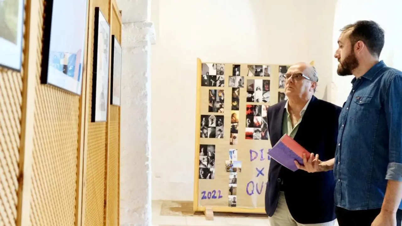 Manuel Lobato y Jos&eacute; Ayll&oacute;n durante la inauguraci&oacute;n - A. I.