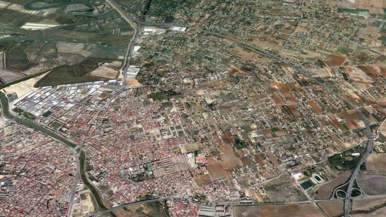 Vista a&eacute;rea de Chiclana. - A.I.