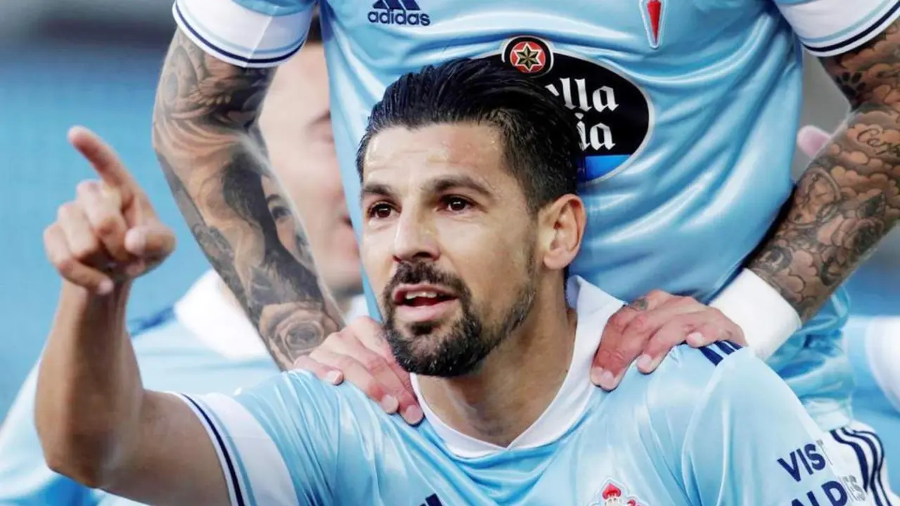 Nolito celebrando uno de los goles que logr&oacute; con la camiseta del Celta - LLS