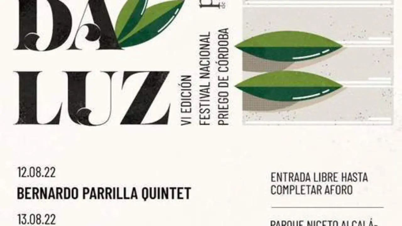 Cartel del Festival Nacional de Priego de C&oacute;rdoba 'Jazz&aacute;ndaluz' 2022. - JAZZ&Aacute;NDALUZ