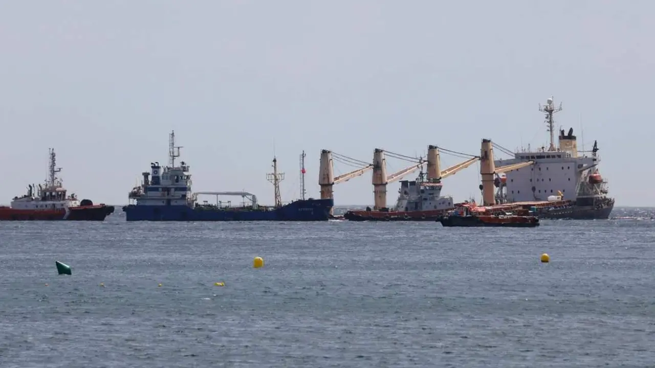 El OS35, varado en Gibraltar. - EFE