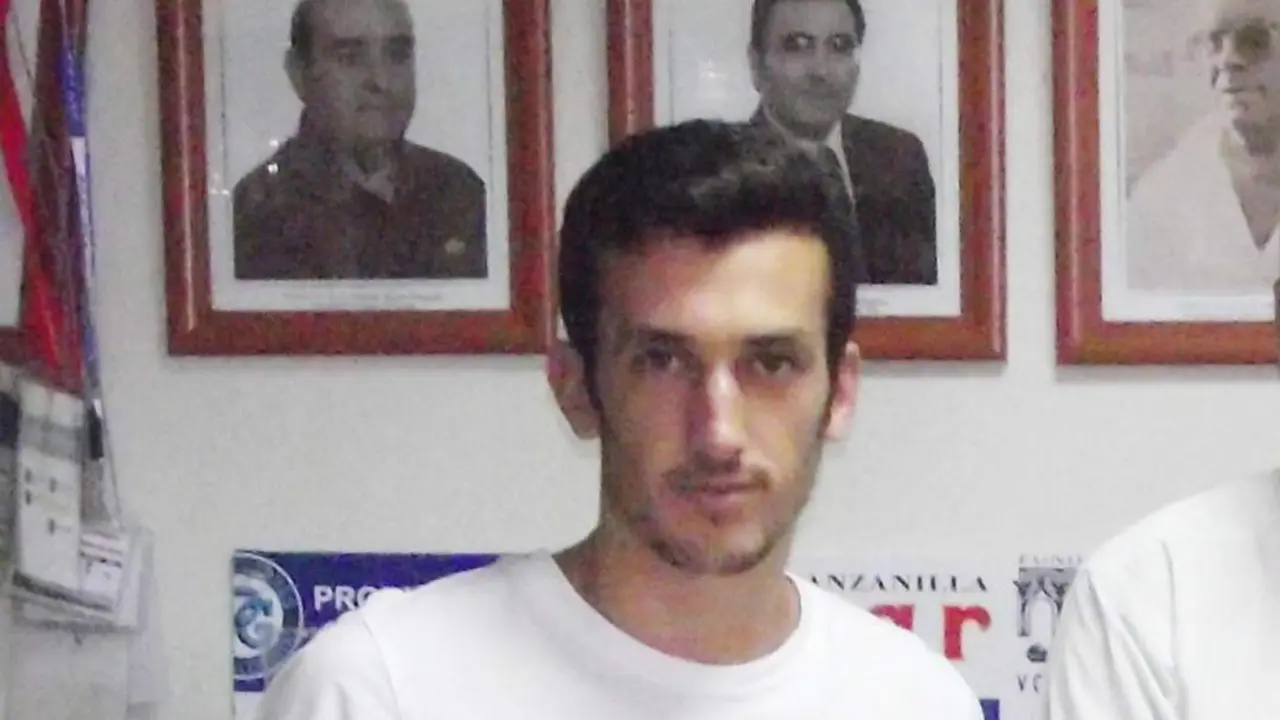 Zafra el d&iacute;a que presentado como jugador del Atl&eacute;tico Sanluque&ntilde;o - Ra&uacute;l J. Bustillos