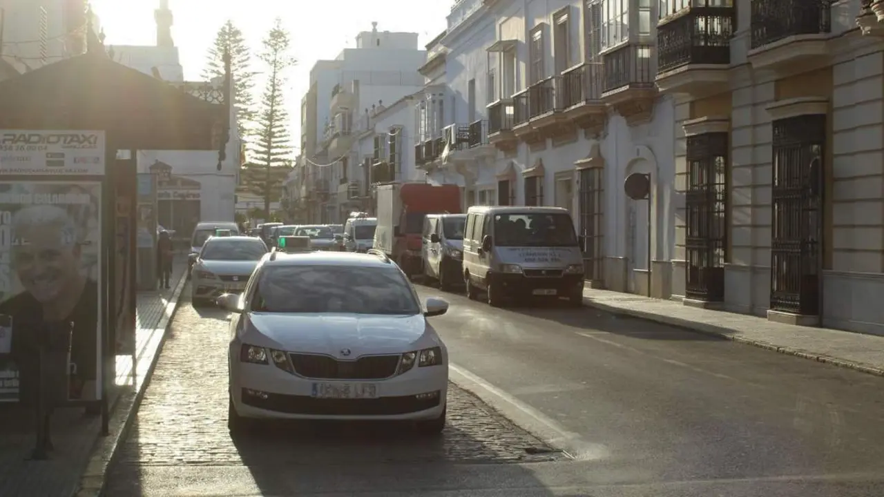 Parada de taxis en la calle San Juan. - Ra&uacute;l J. Bustillos.