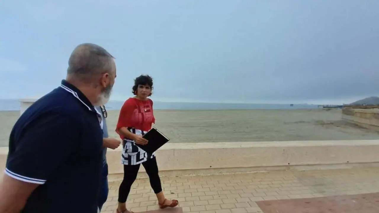 Teresa Rodr&iacute;guez, hoy en La L&iacute;nea. - A. I.