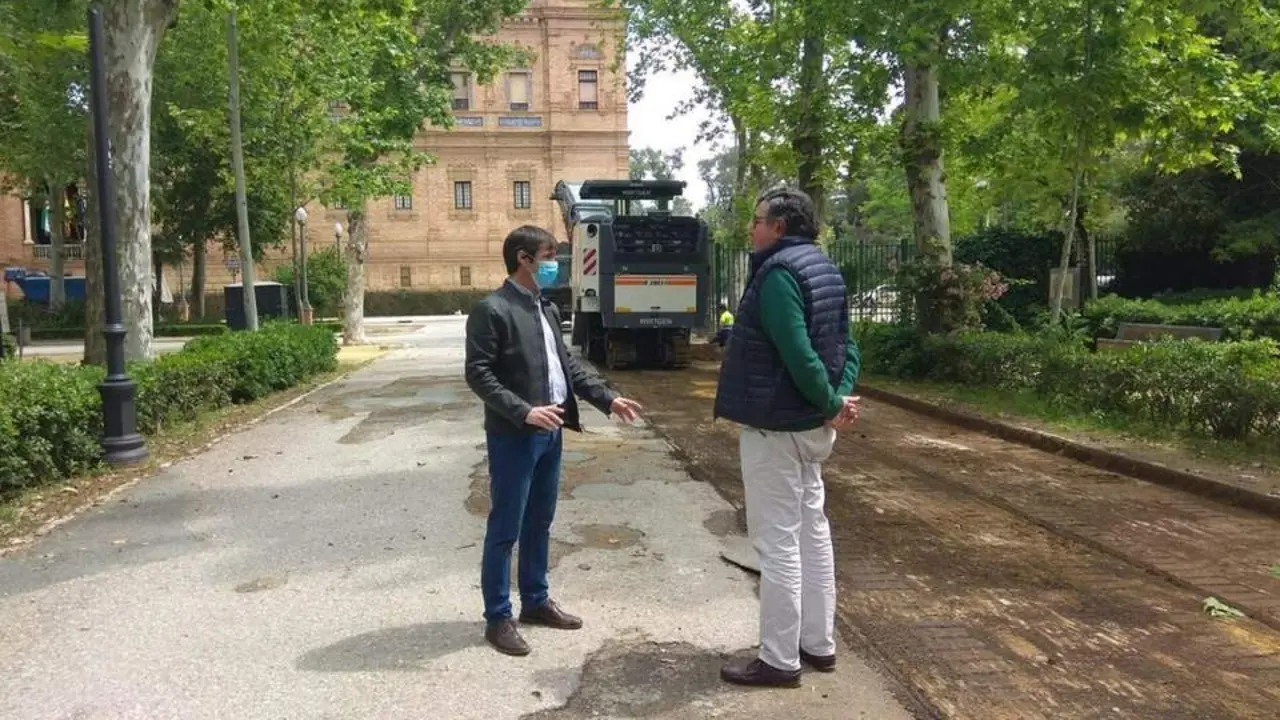 El delegado de Transici&oacute;n Ecol&oacute;gica en el parque. - Archivo