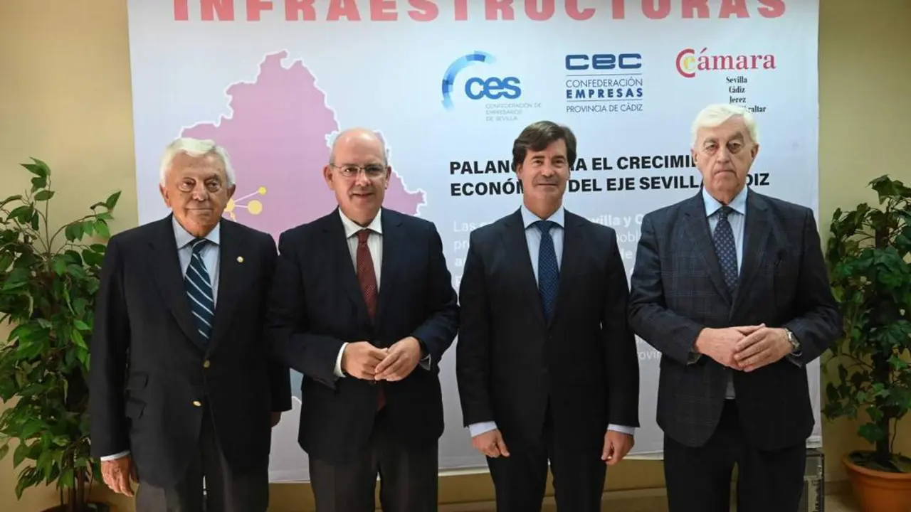 Una imagen del encuentro de organizaciones empresariales de C&aacute;diz y Sevilla.  - Andaluc&iacute;a Informaci&oacute;n