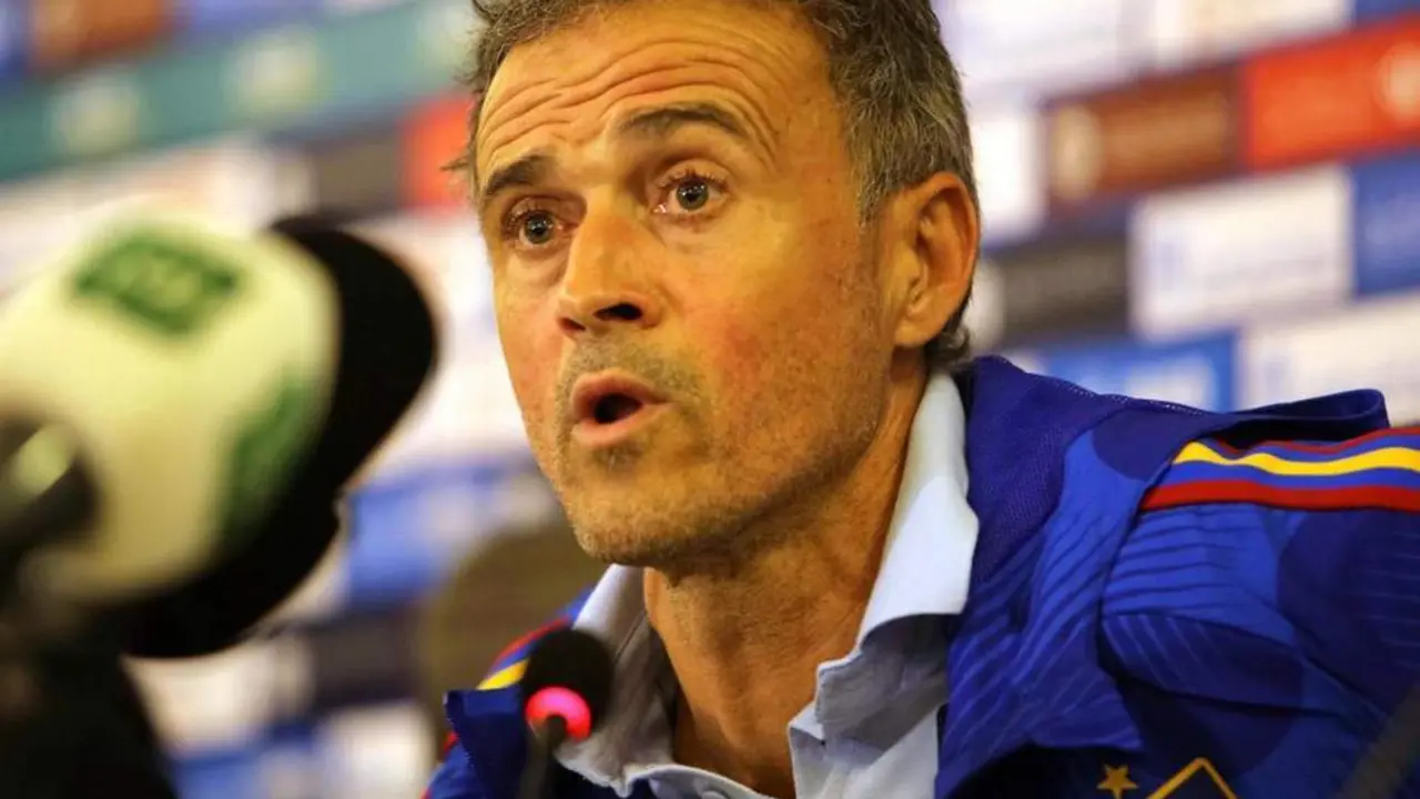Luis Enrique, en rueda de prensa. - EFE