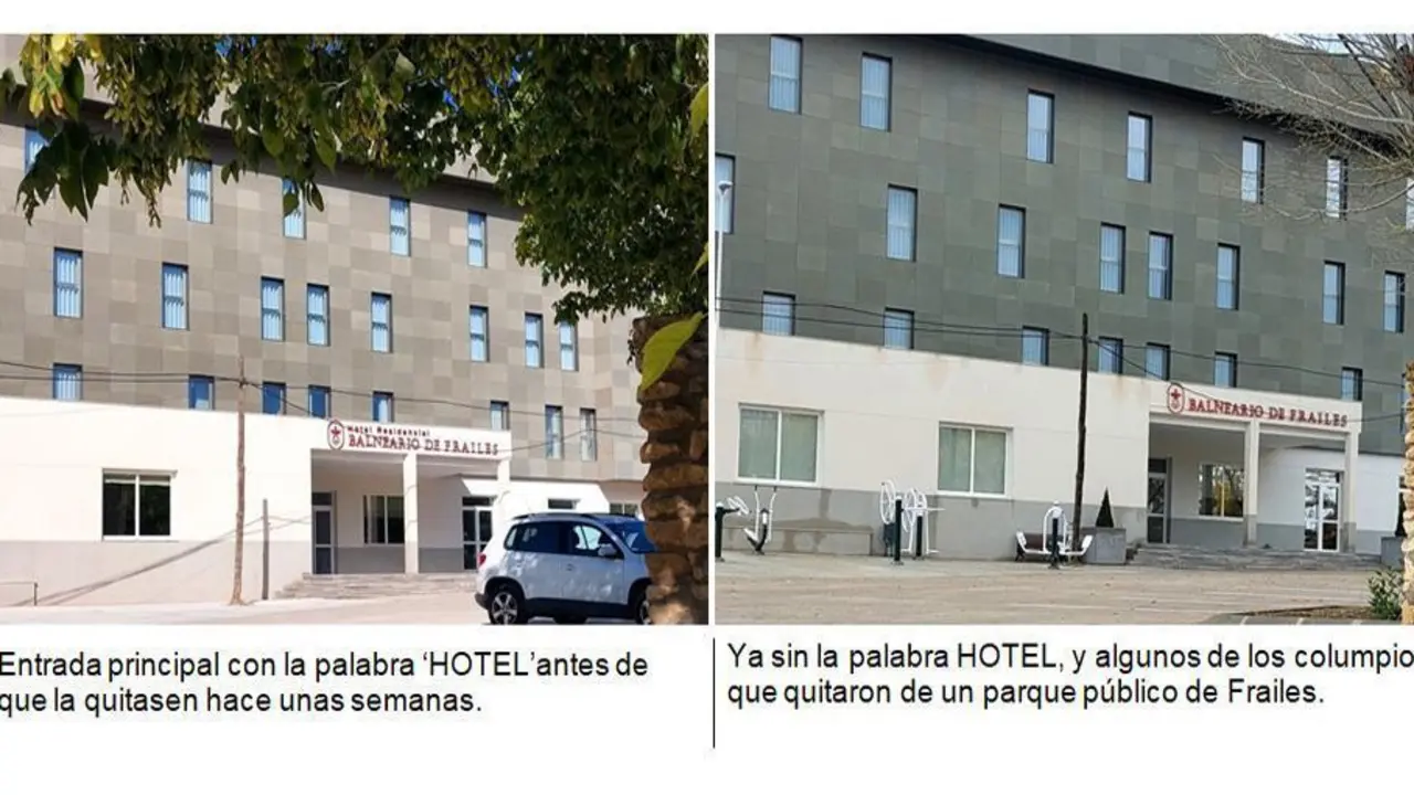 Comparativa de im&aacute;genes realizada por el PSOE de Frailes.  - 