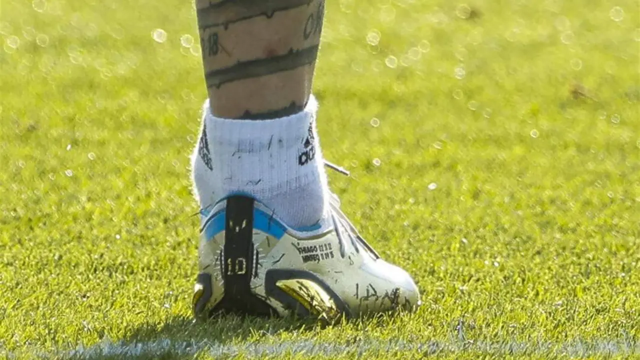 El tobillo de Messi. - EFE