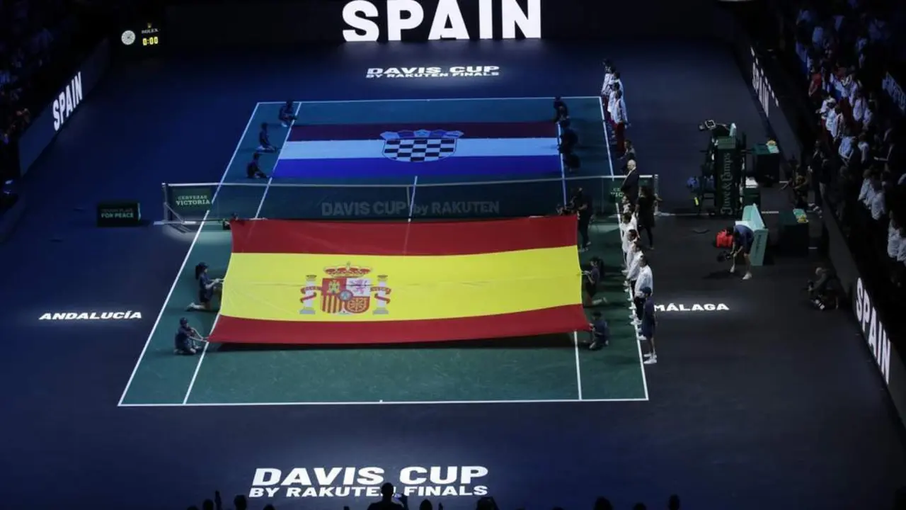 La pista central, donde se juega el Croacia-Espa&ntilde;a de cuartos. - EFE/Julio Mu&ntilde;oz