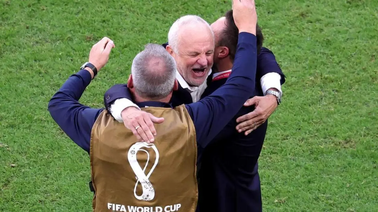 el entrenador australiano celebra su triunfo. - efe