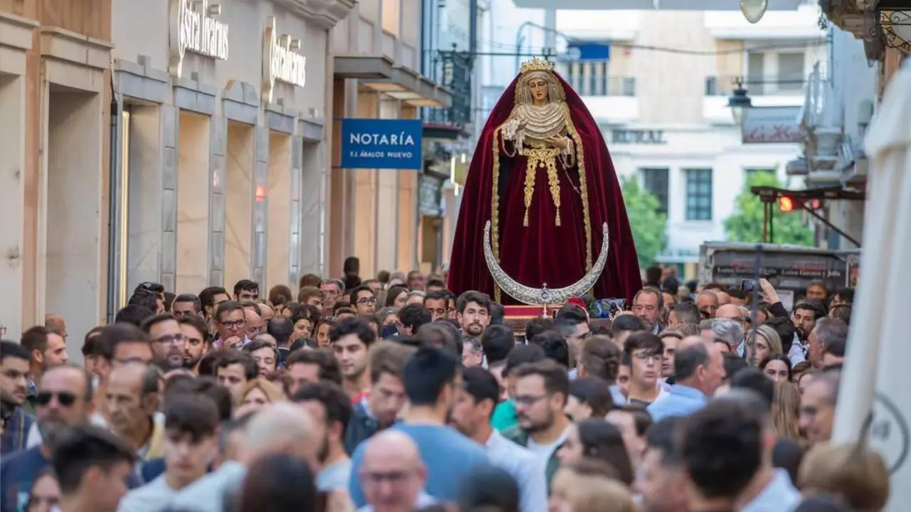 La Virgen de la Amargura en su reciente traslado. - AYTO