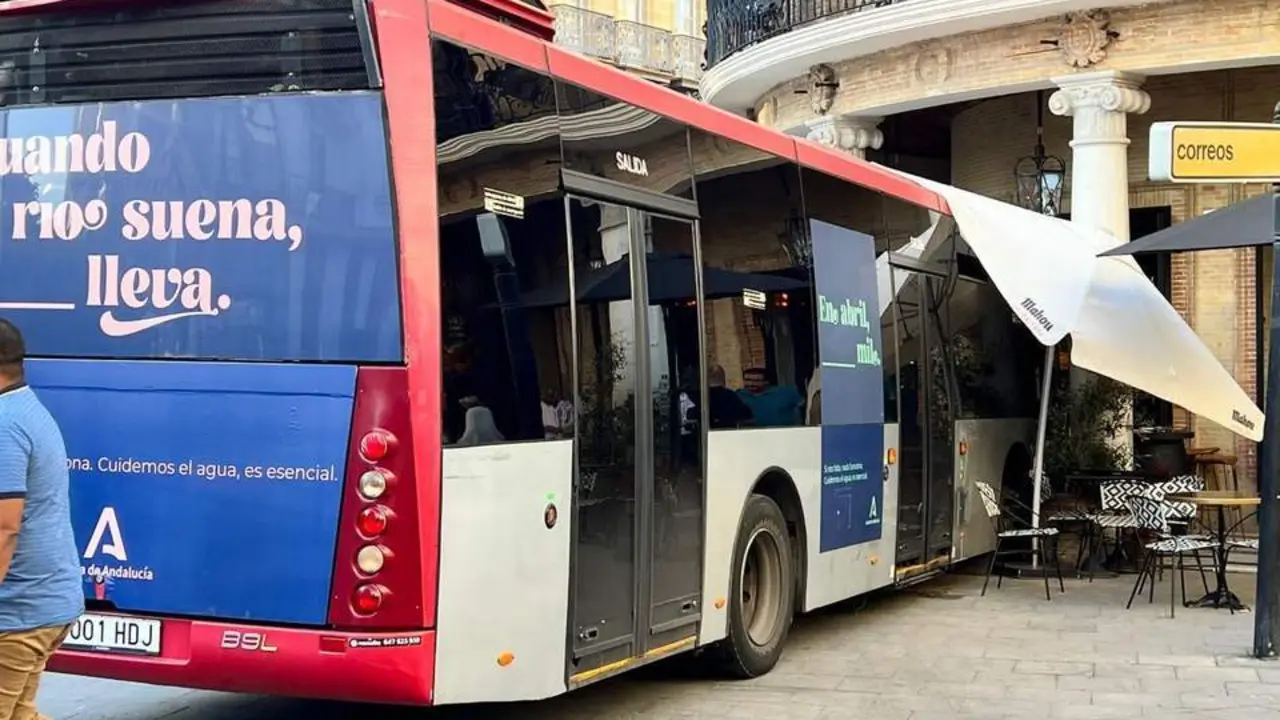 El autob&uacute;s empotrado en el Gallo Azul - Viva