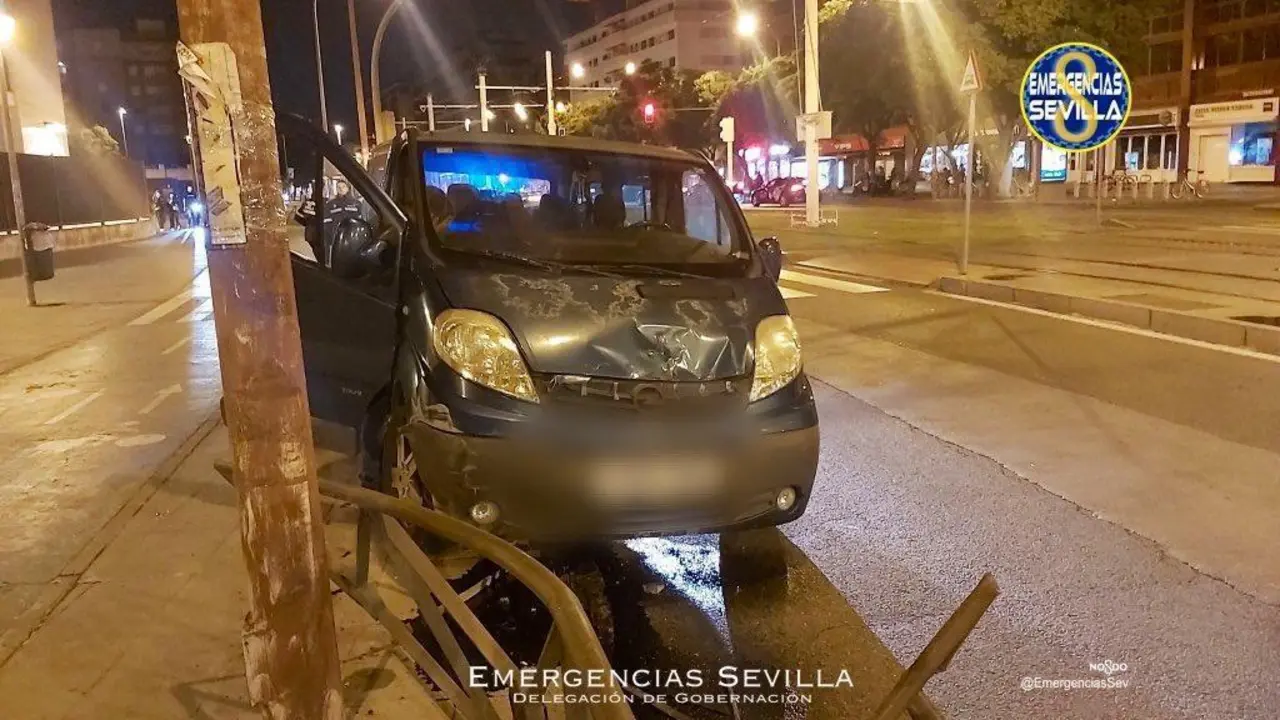 Lugar del accidente. - Twitter @EmergenciasSev