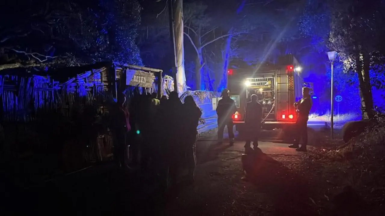 Actuaci&oacute;n de los bomberos en el Bel&eacute;n Viviente. - J.I.L. / Facebook