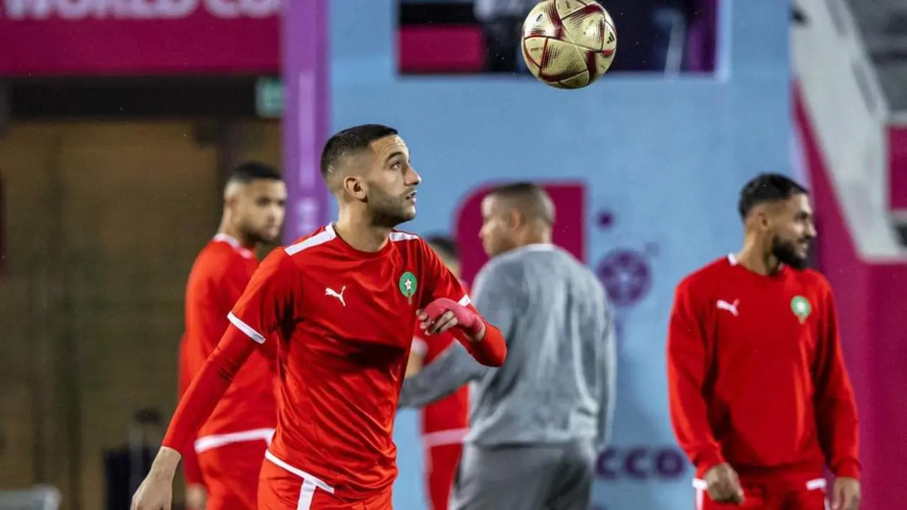 Entrenamiento de Marruecos. - EFE