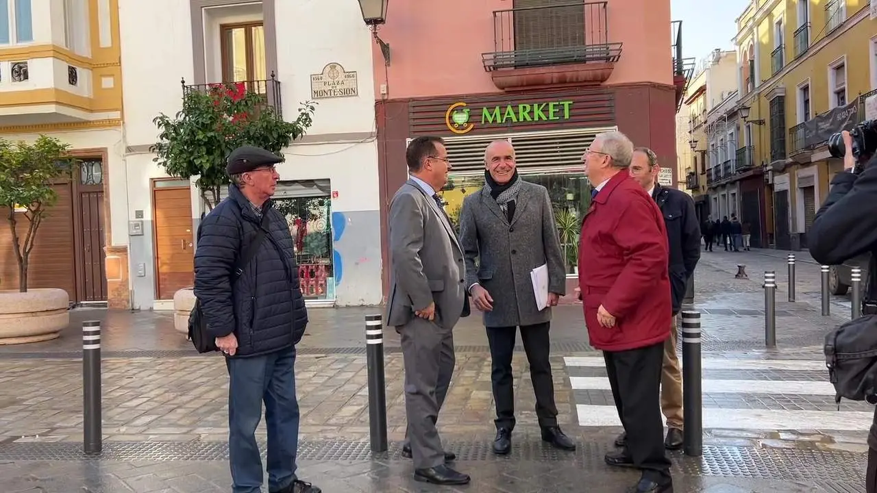 La Plaza de Montesi&oacute;n de Sevilla ya luce con su nueva reurbanizaci&oacute;n