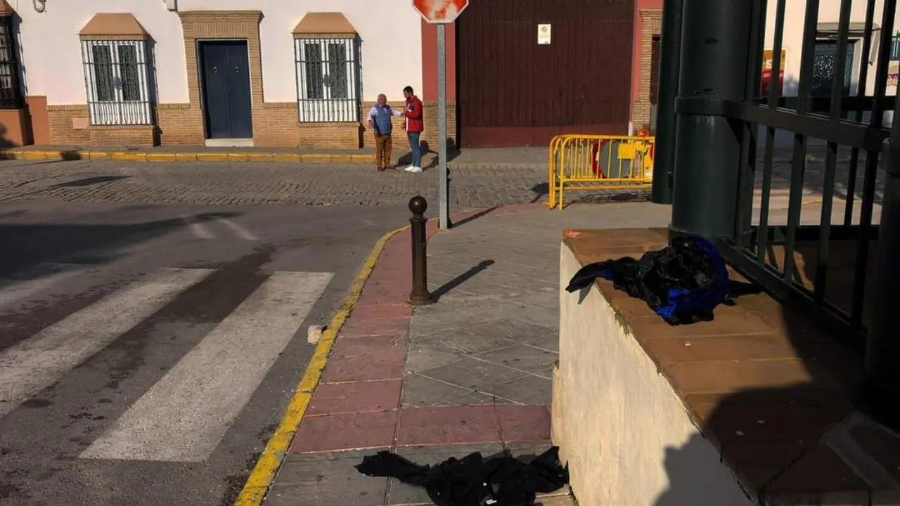 Lugar del accidente, en Marchena. - EFE