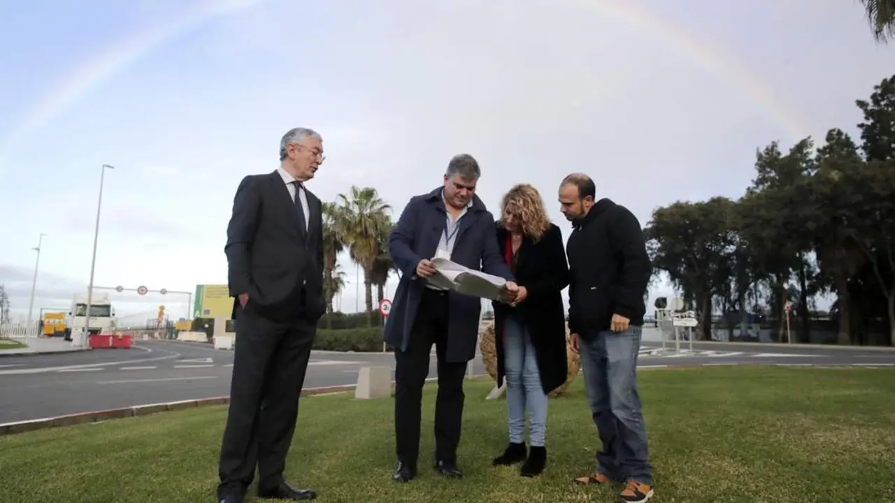 Zona en la que ir&aacute; ubicado el mural dedicado a la gamba de Huelva. - VH