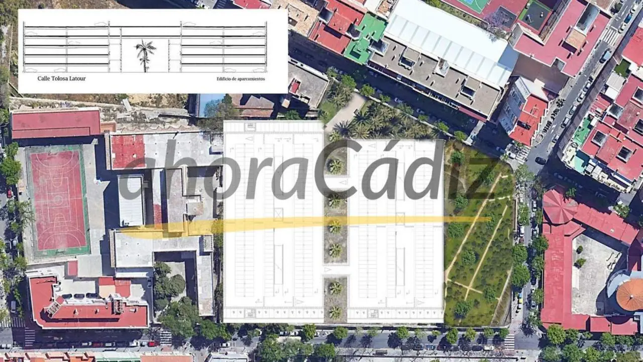 Plano del proyecto de aparcamiento de Ahora C&aacute;diz. - VIVA