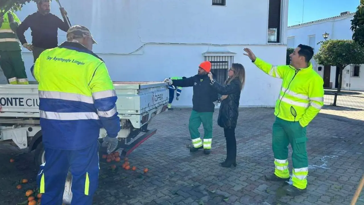 Visita de la alcaldesa a las tareas de poda - VCO