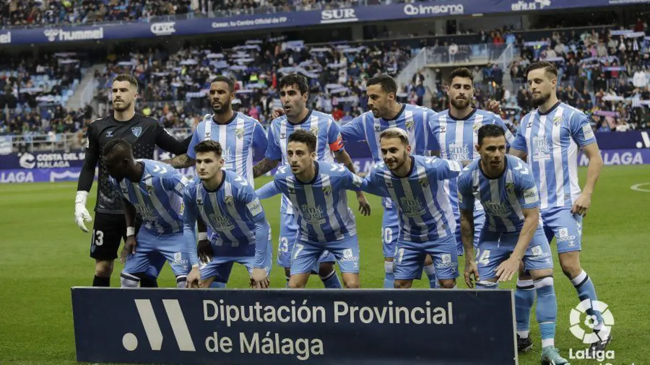 El once titular que jug&oacute; contra el Racing en La Rosaleda. - LALIGA