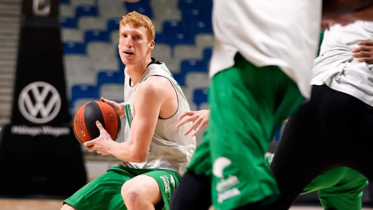 Alberto D&iacute;az, en un entrenamiento de esta semana. - UNICAJA CB