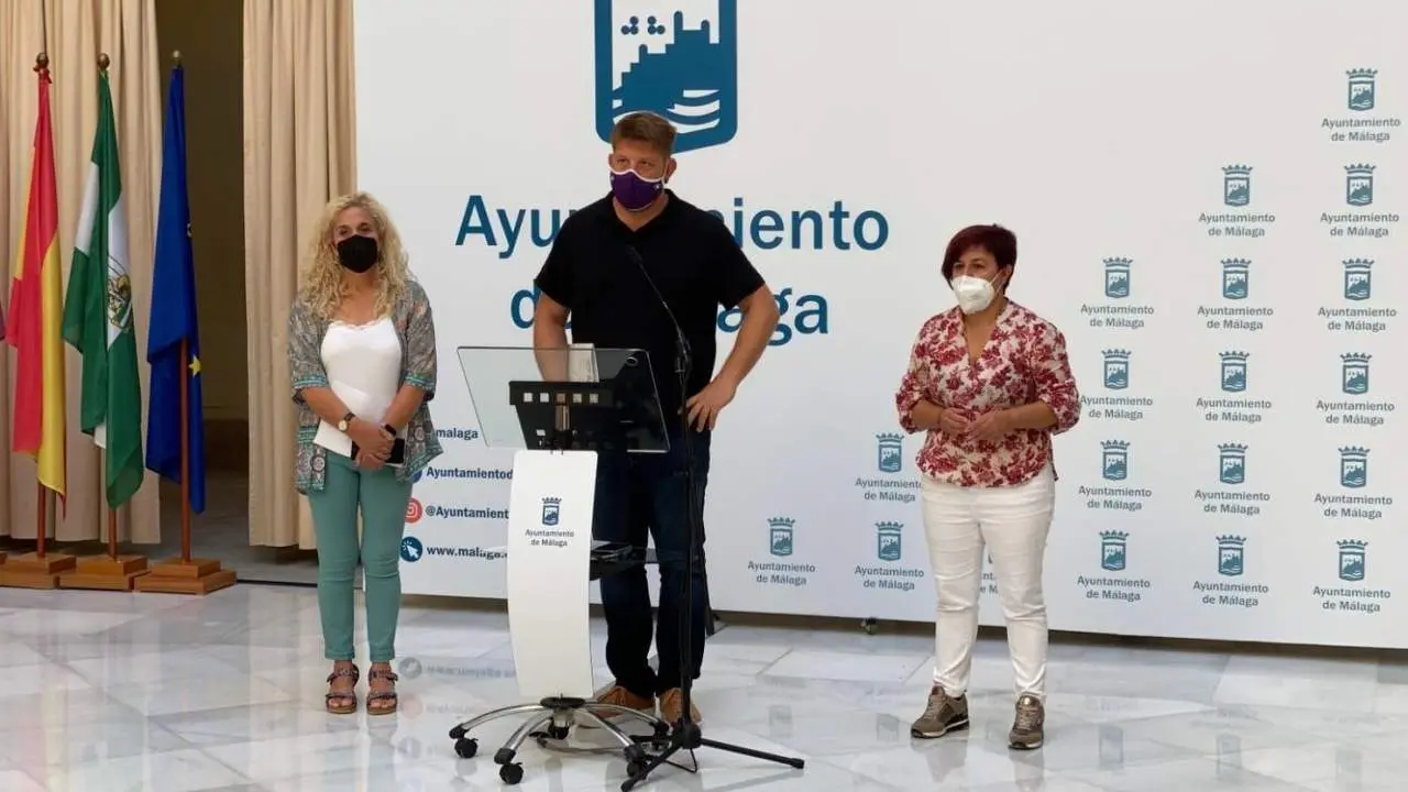 Los tres ediles de Unidas Podemos. - EP