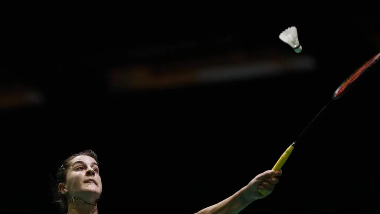 Carolina Mar&iacute;n, durante la primera ronda. - Rodrigo Jim&eacute;nez/EFE
