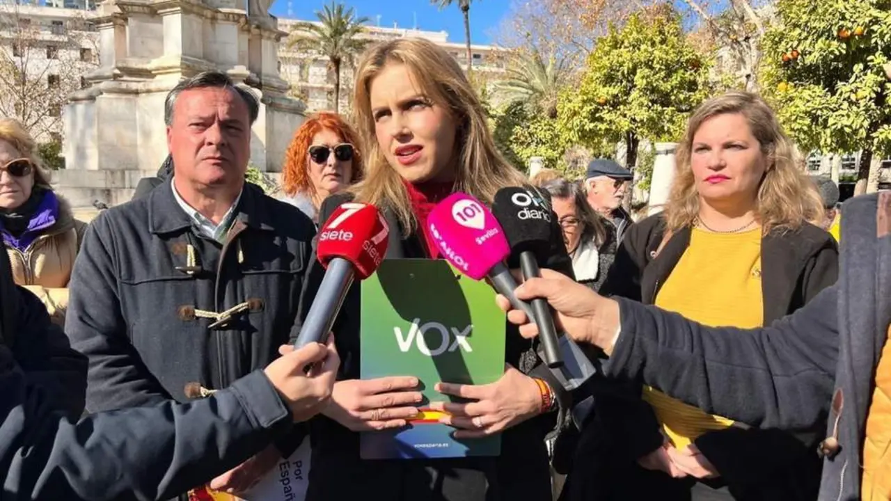 Cristina Pel&aacute;ez en declaraciones a los medios de comunicaci&oacute;n. - VOX