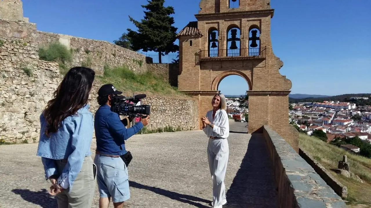 Laura S&aacute;nchez en plena grabaci&oacute;n. - VH