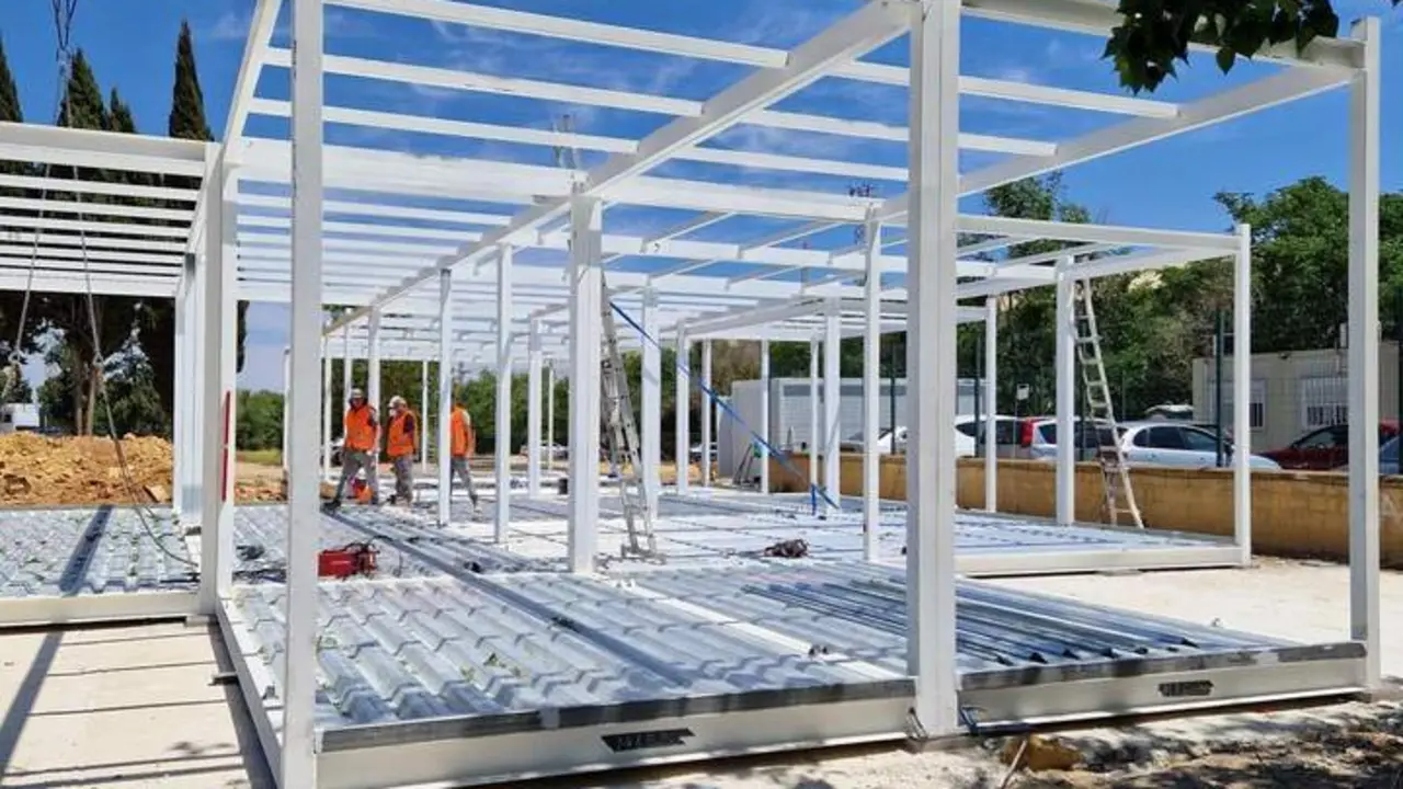 Estado actual de las obras de la sede del distrito- - Ayto